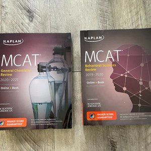 Kaplan MCAT Review Books Behavioral Sciences and General Chemistry - NEW/UNUSED